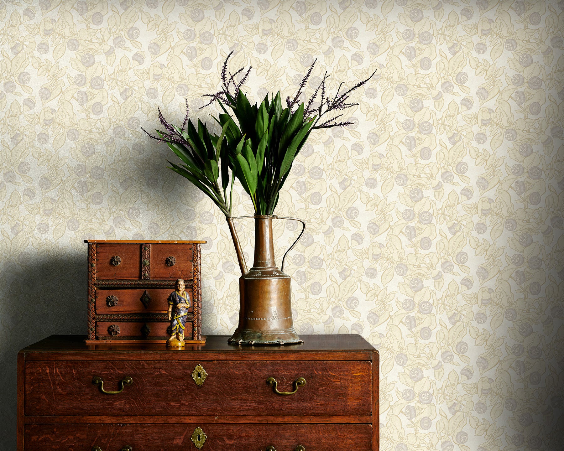 Utopia Goods yellow wallpaper portrait image - Designer floral wallpaper-Mottlecah lemon wallpaper