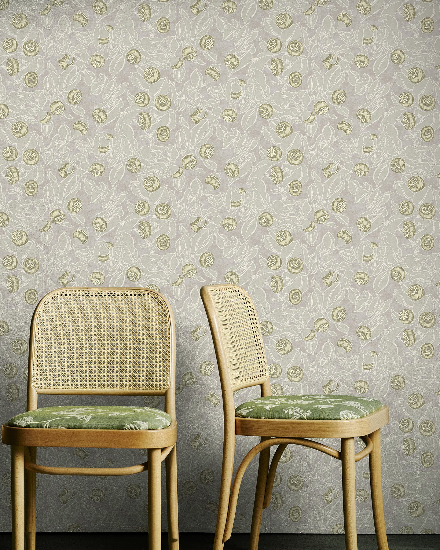 Utopia Goods grey wallpaper portrait image - Designer floral wallpaper-Mottlecah Pebbly wallpaper