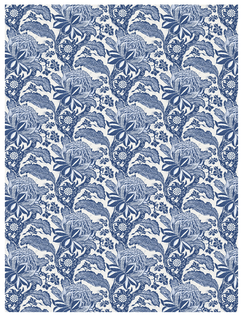 Waratah Blue Wallpaper Swatch Sample