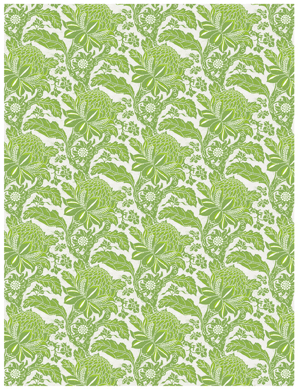 Waratah Green Wallpaper Swatch Sample