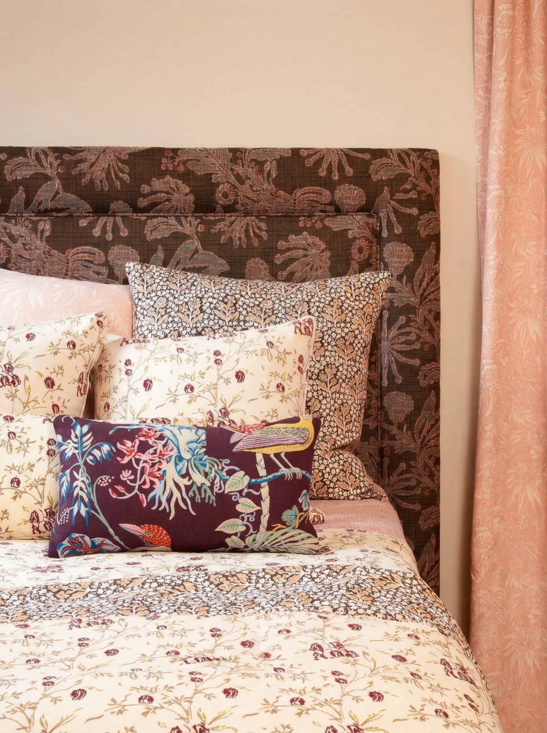 Paradise Cocoa Bolster Cushion Cover Unpiped