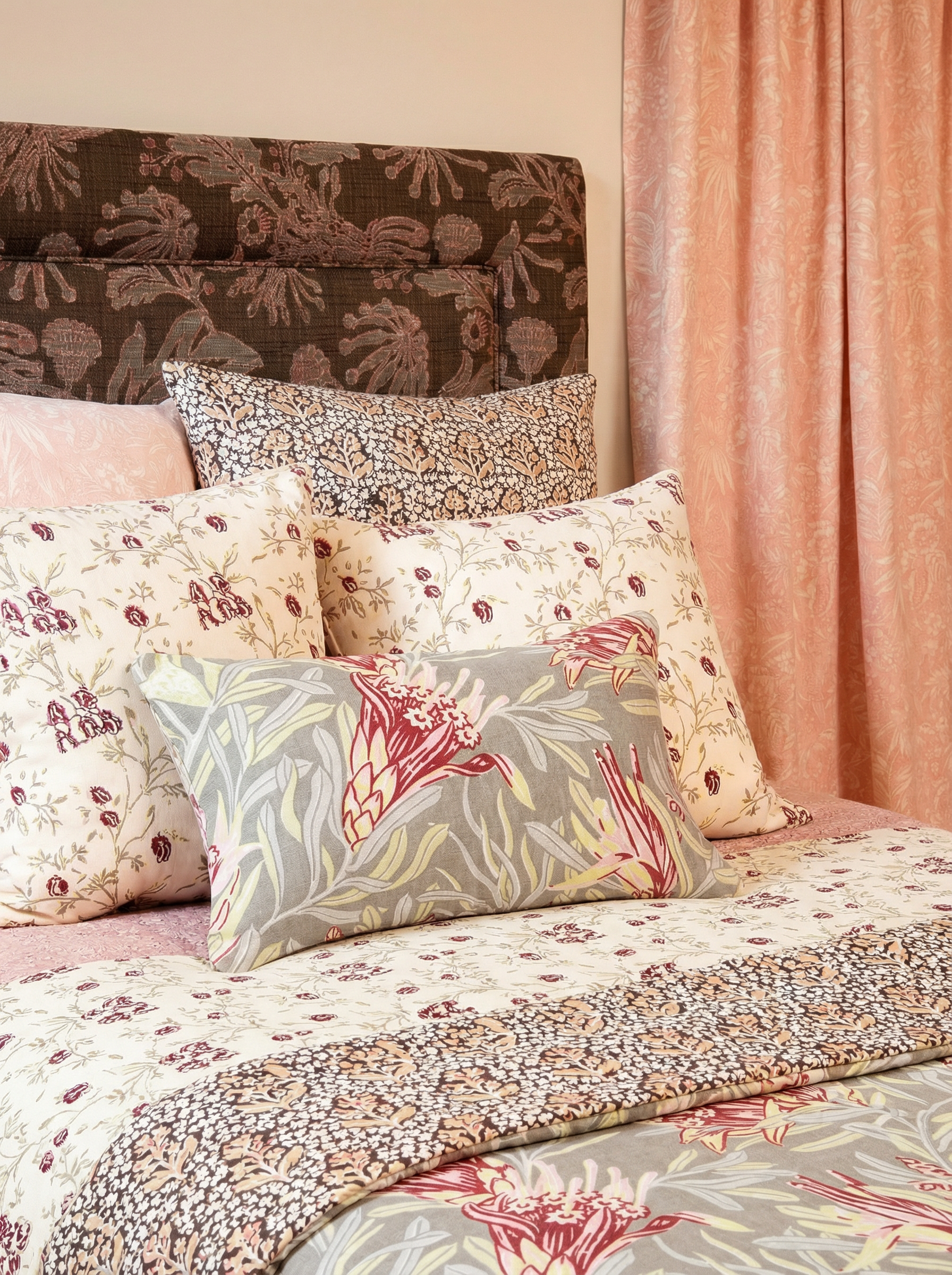 Mountain Devil Garnet Bolster Cushion Cover