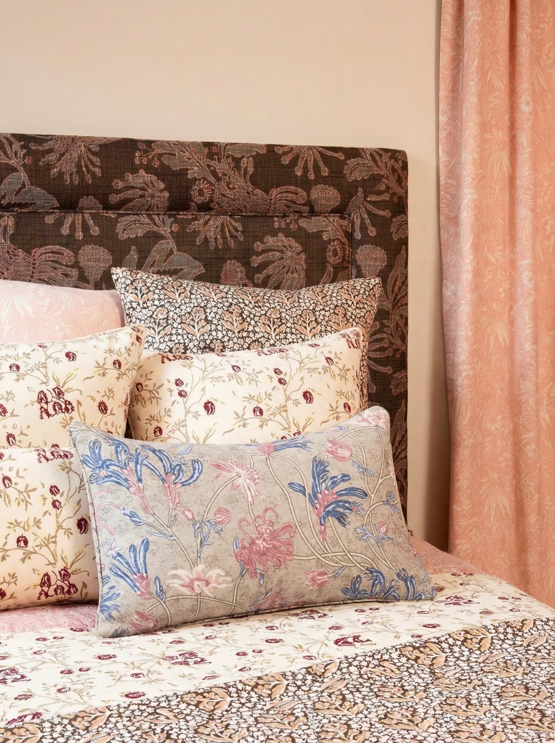 Native Meadow Stone Bolster Cushion Cover