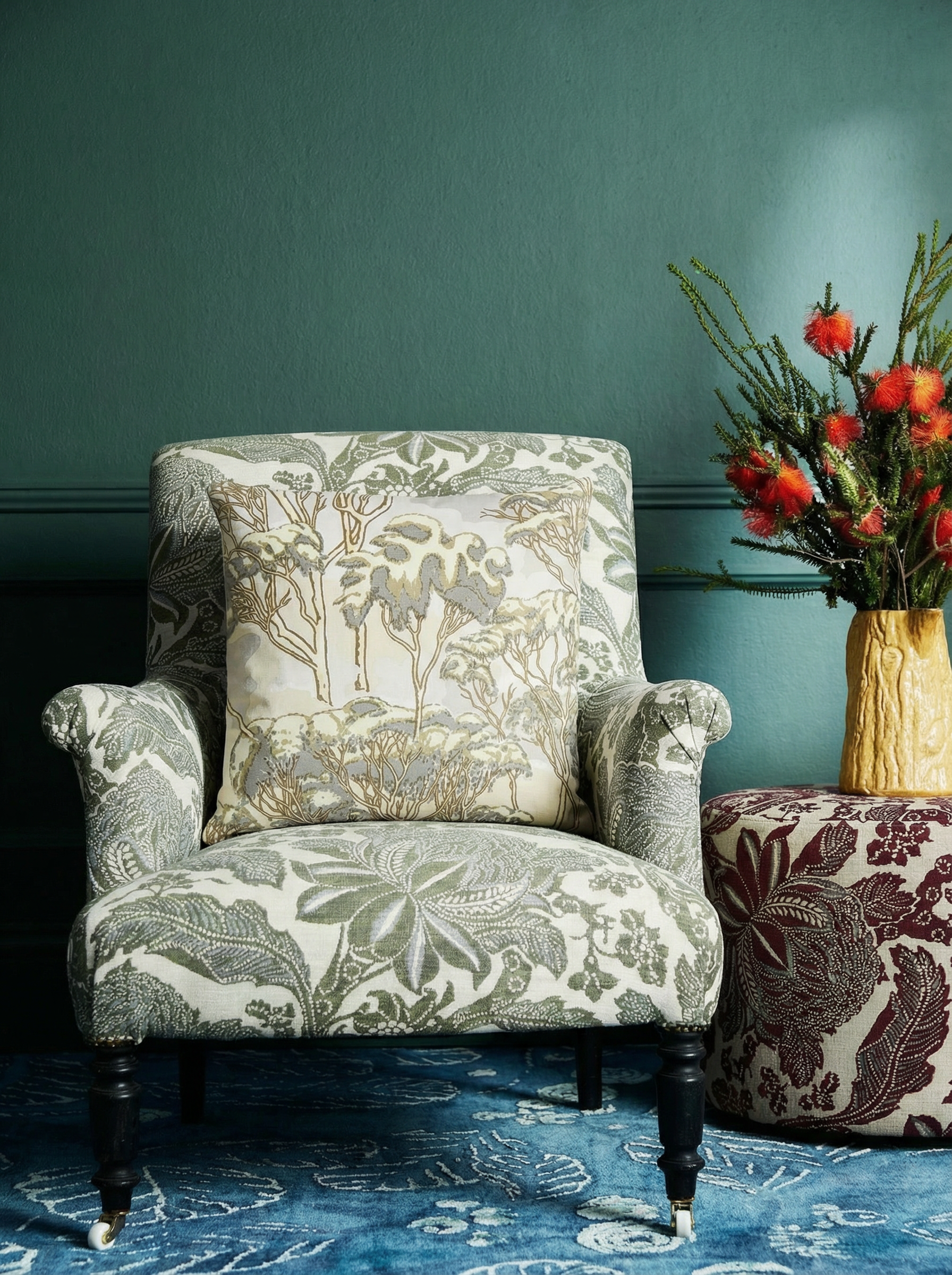 Trees Natural Medium Cushion Cover Unpiped