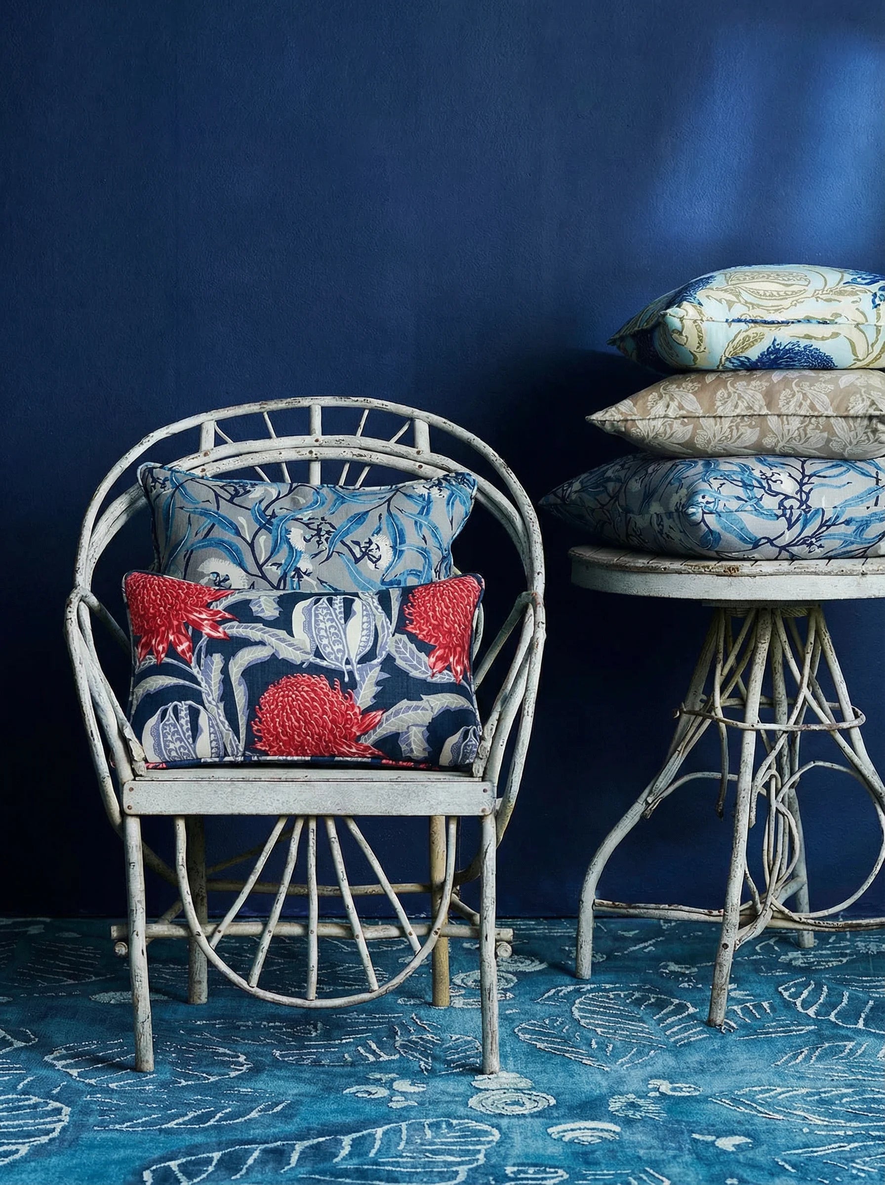 State of Waratah Heritage Bolster Cushion Cover