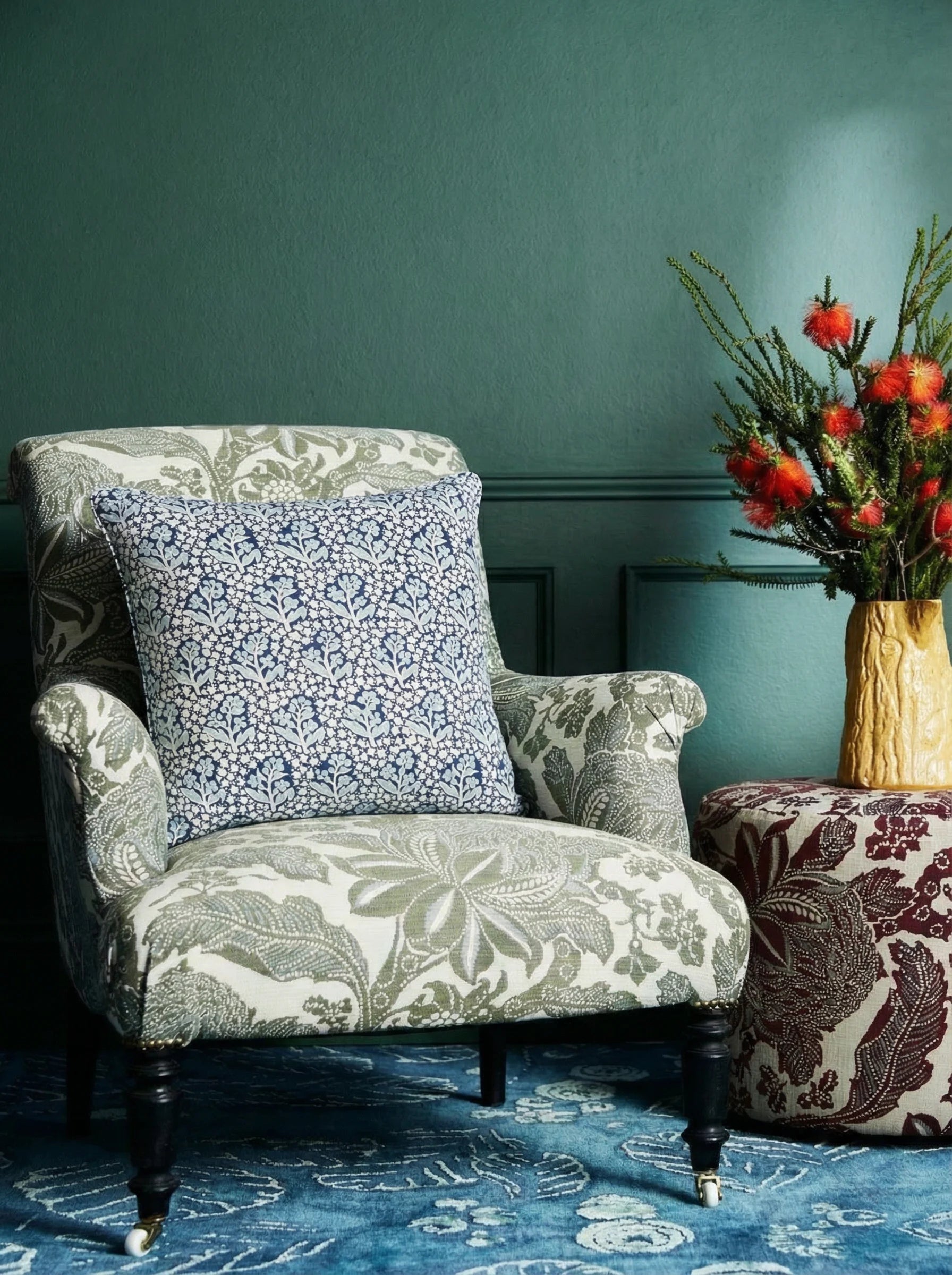 Acacia Blue Medium Cushion Cover