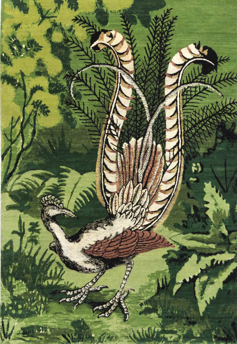 Lyre Bird Custom Rug