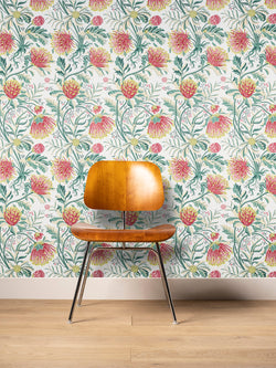 Matchstick Banksia Pink Wallpaper