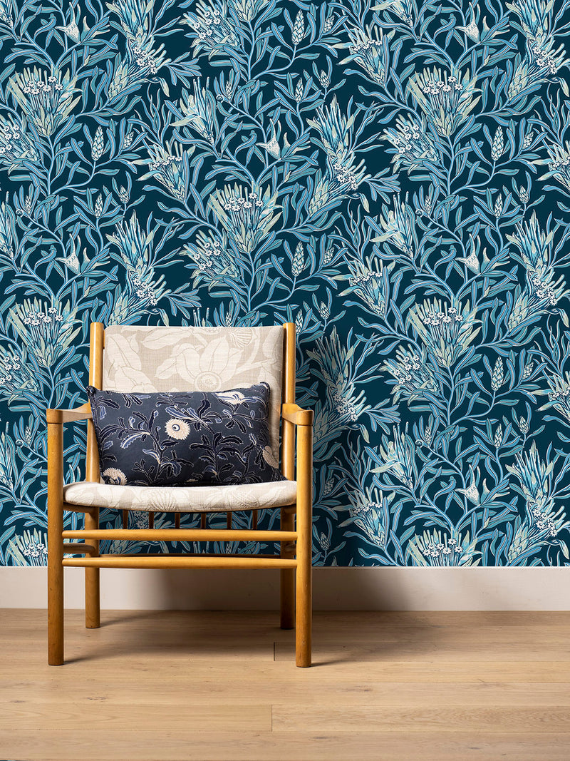Seaweed Wallpaper Design, designed by Wi - as art print or hand painted oil.