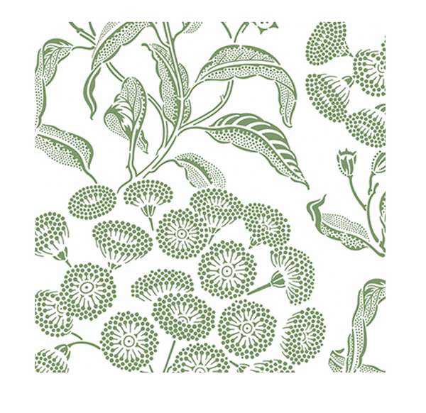 Angophora Green/White 20cm Wallpaper Swatch
