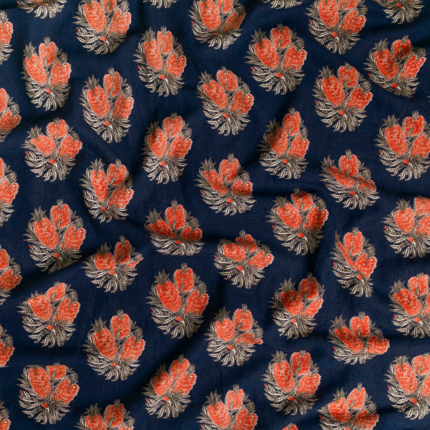 Cameo Navy Furnishing Linen