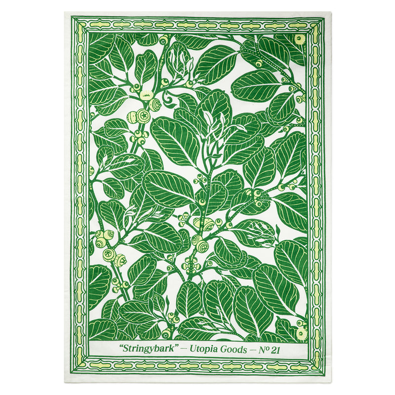 Stringybark Green Teatowel