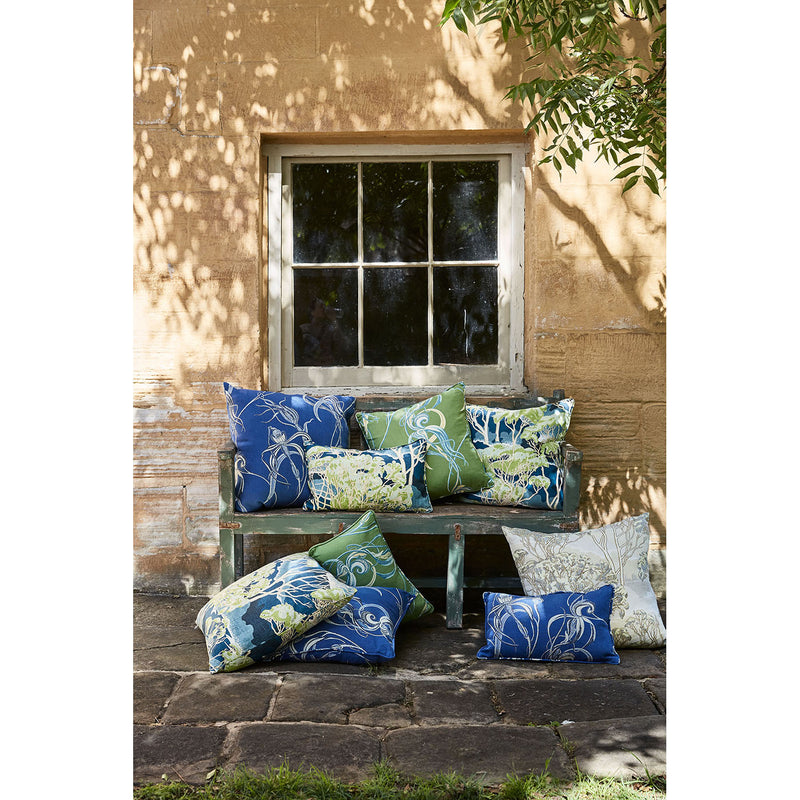 Trees Blue Bolster Cushion Cover