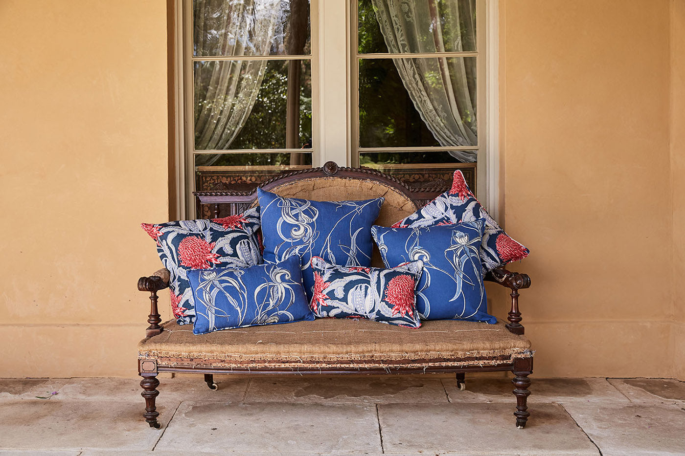 State of Waratah Heritage Heavyweight Medium Cushion Cover