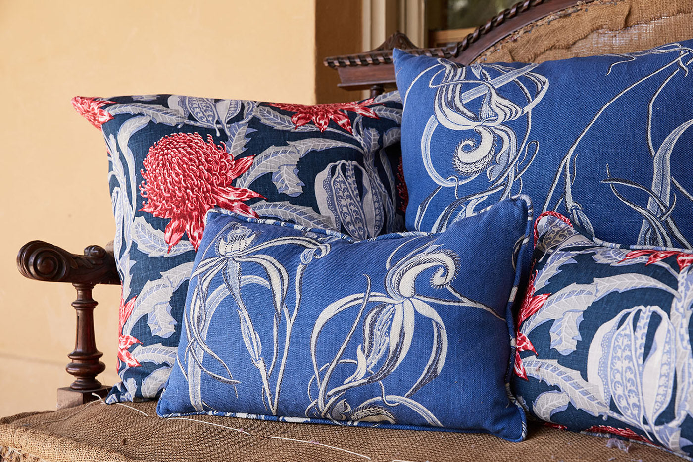 State of Waratah Heritage Bolster Cushion Cover