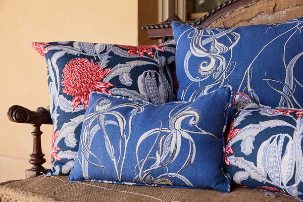 Native Orchid Blue 30x50 Cushion Cover
