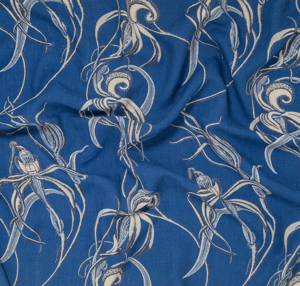 Native Orchid Blue Furnishing Linen