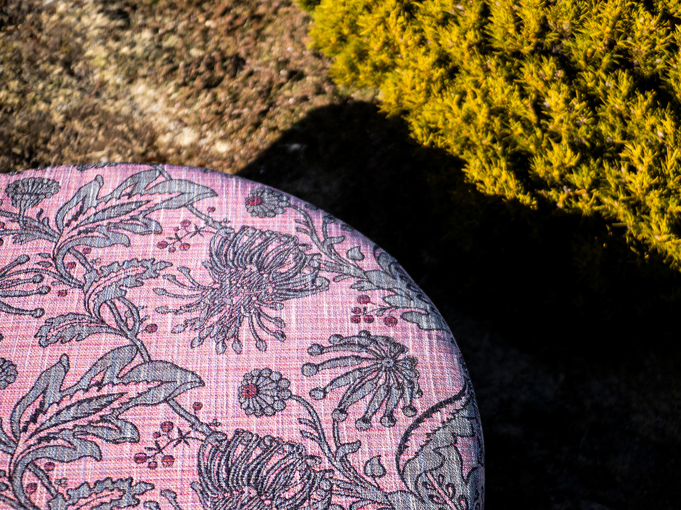 Firewheel Rose Performance Fabric