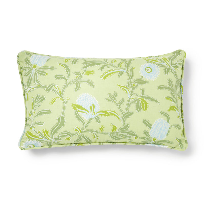 Silver Banksia Green 30x50 Cotton Linen Cushion Cover