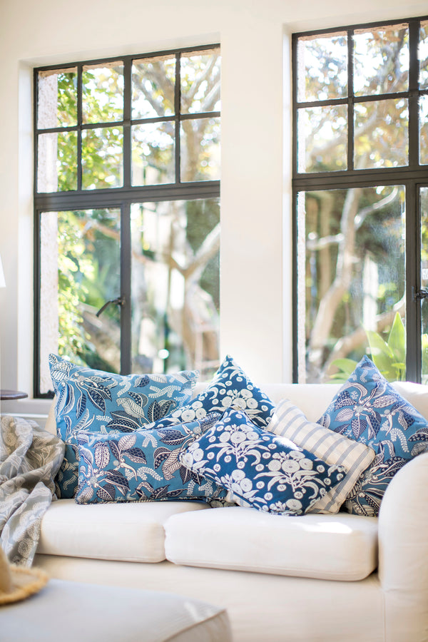 Archive Edition: Fig Blue 50x50 Cushion Cover - Cotton/Linen