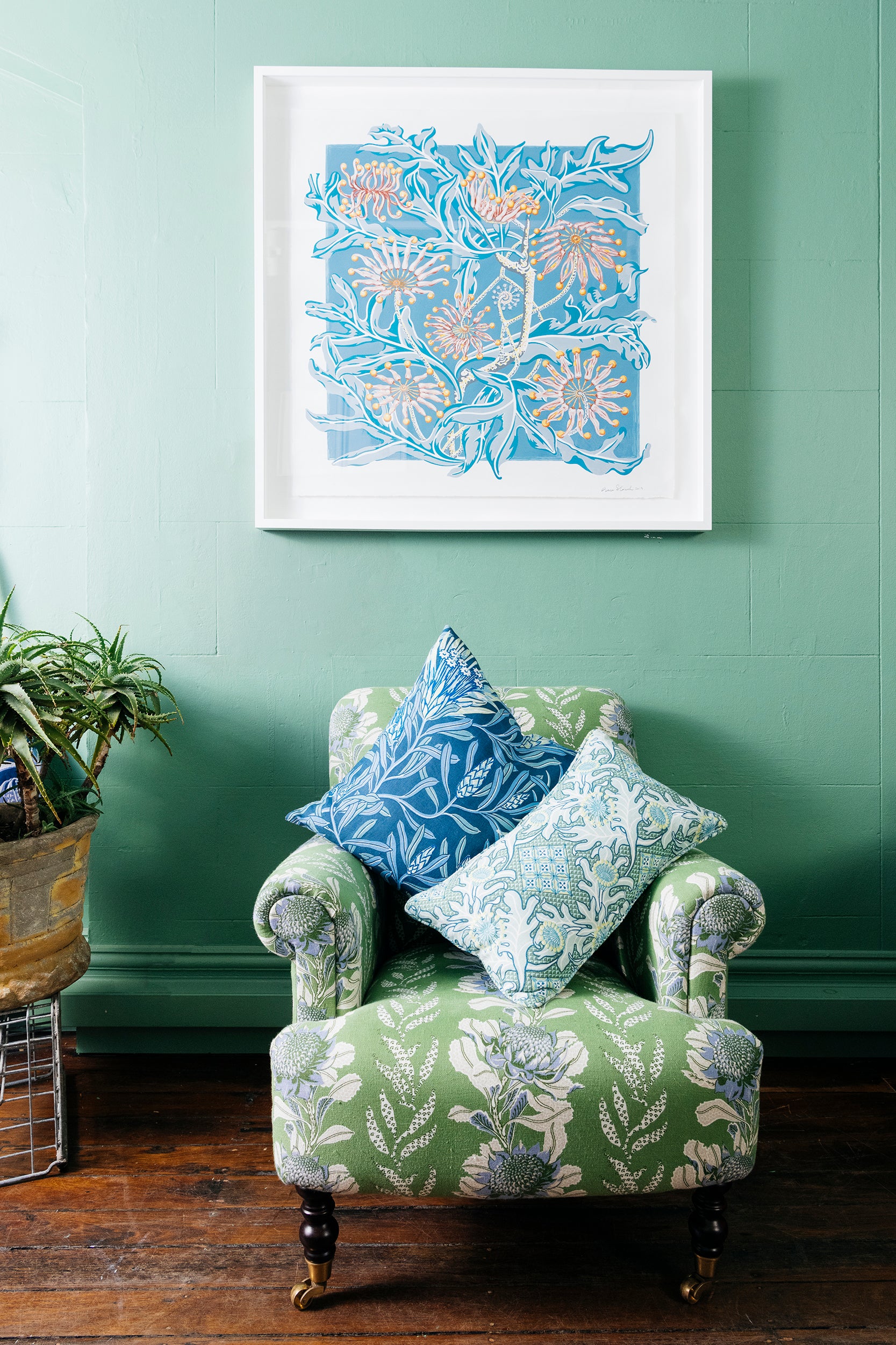 Imperial Waratah Forest Furnishing Linen